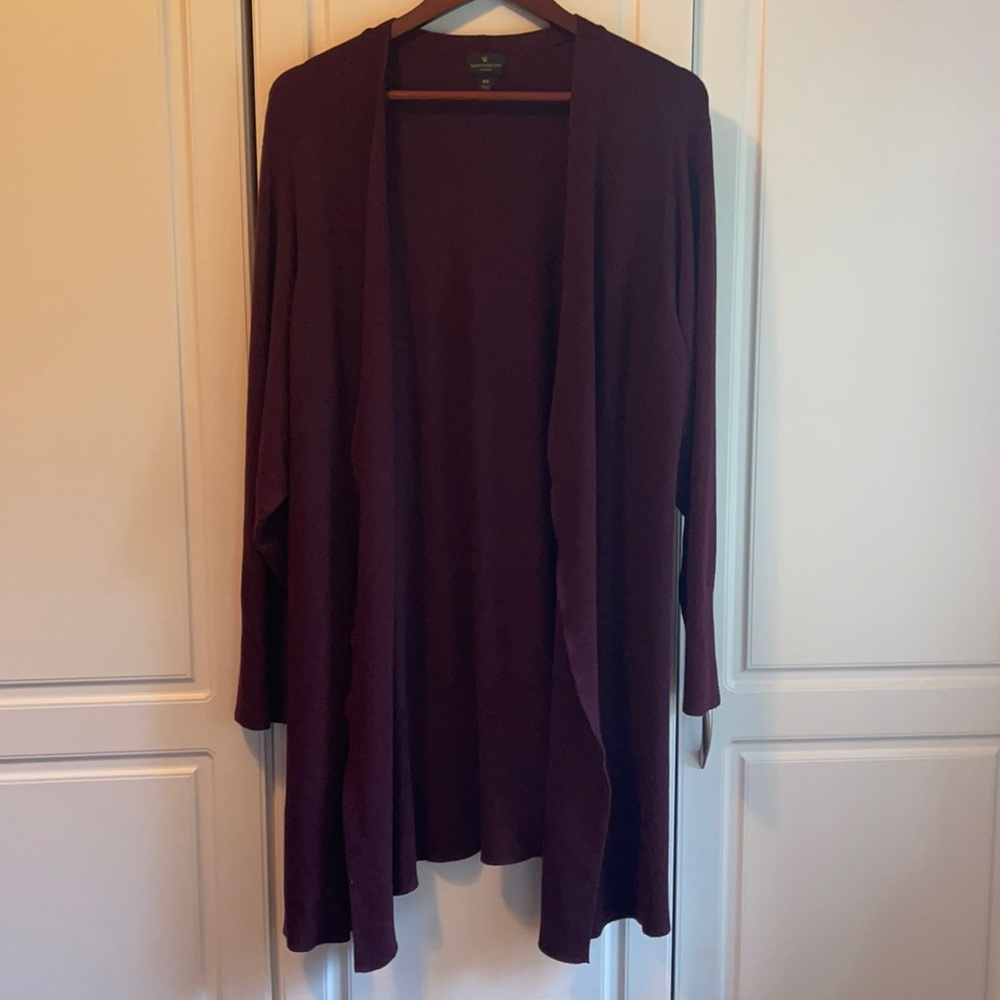 Worthington Women’s Long Sleeve Open Front Cardigan, Size 2X
